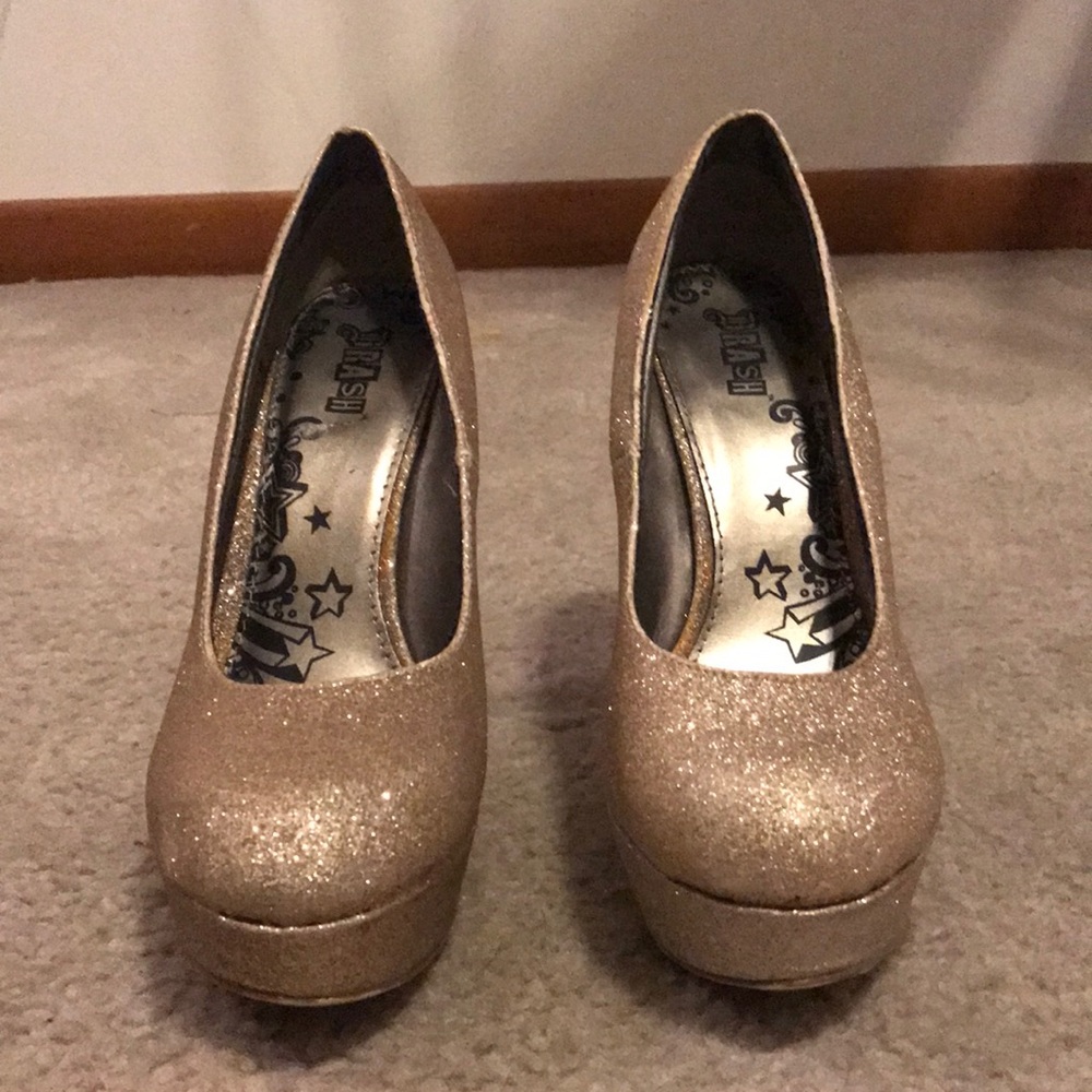 Gold stilettos
